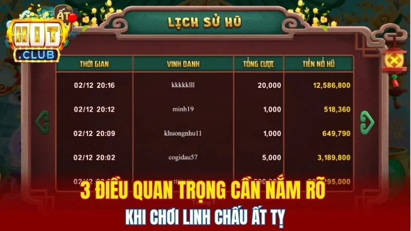 3 điều quan trọng cần nắm rõ khi chơi Linh Chấu Ất Tỵ
